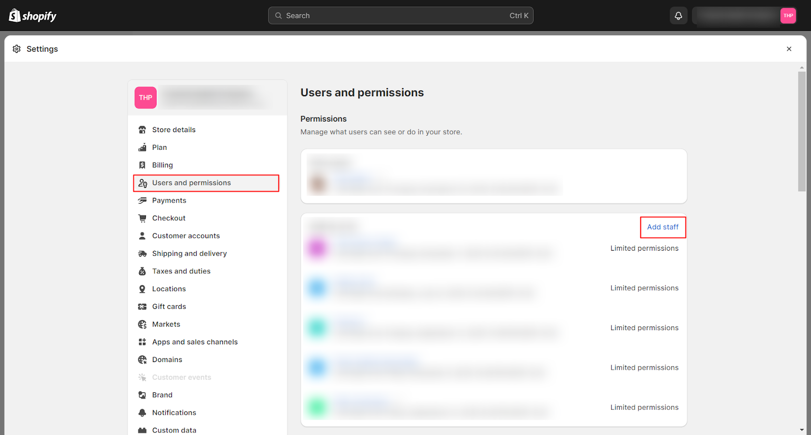 Steps to Provide Access to a Shopify Store