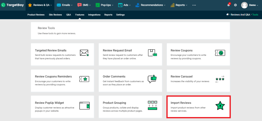 How To Import Your Existing Reviews Into TargetBay?
