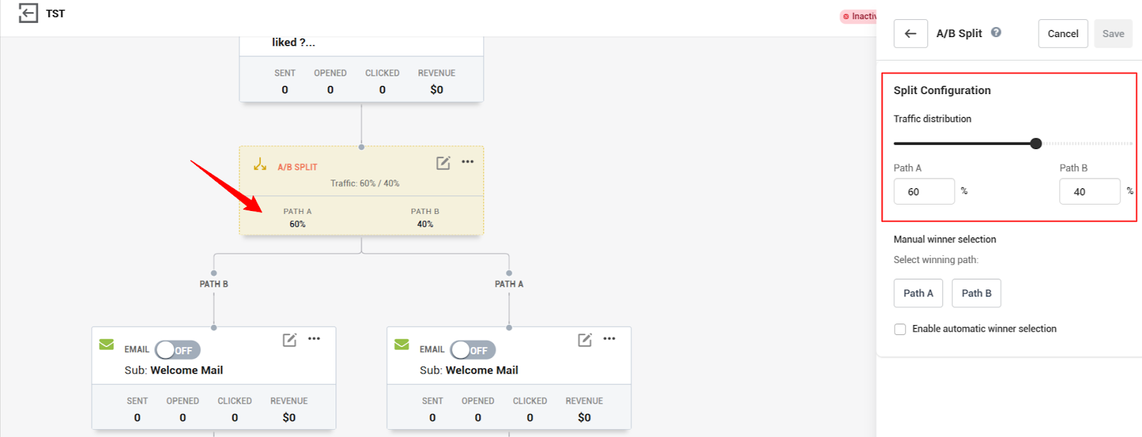 Advanced Guide to the A/B Split Node in BayEngage Automations