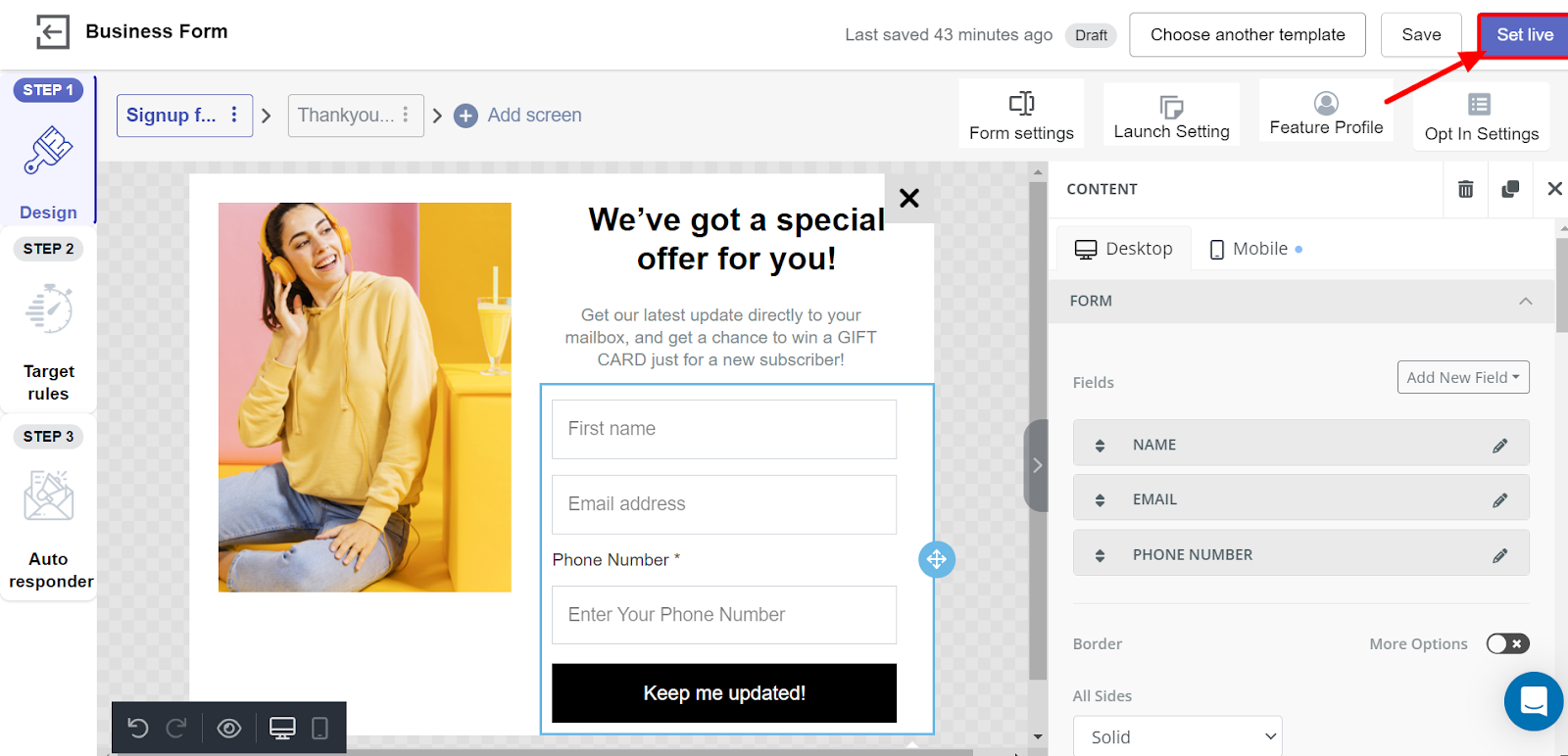 How To Collect Custom Fields Using Popups?