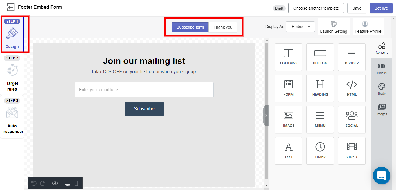 How To Create an Embedded Form?
