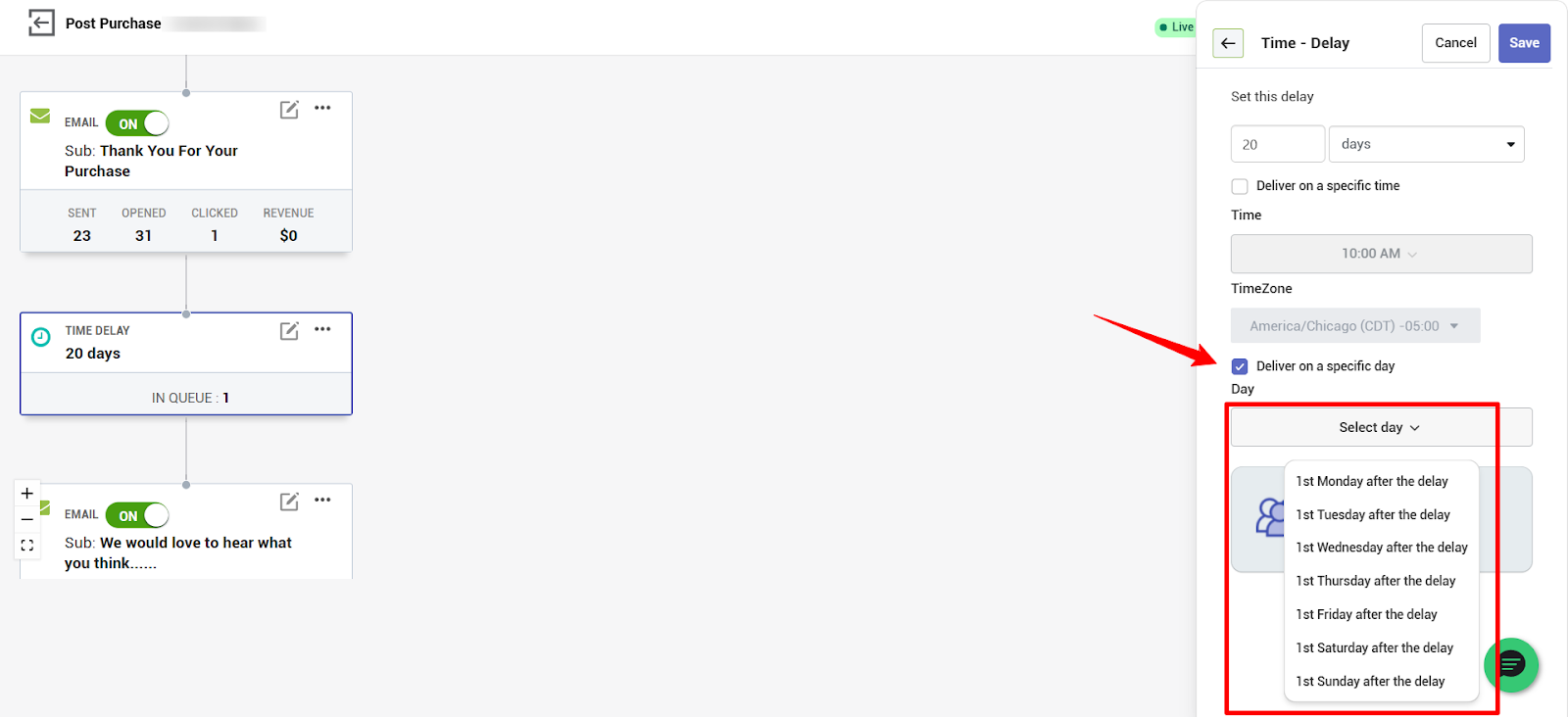 How to schedule automation actions for Specific Day of the Week