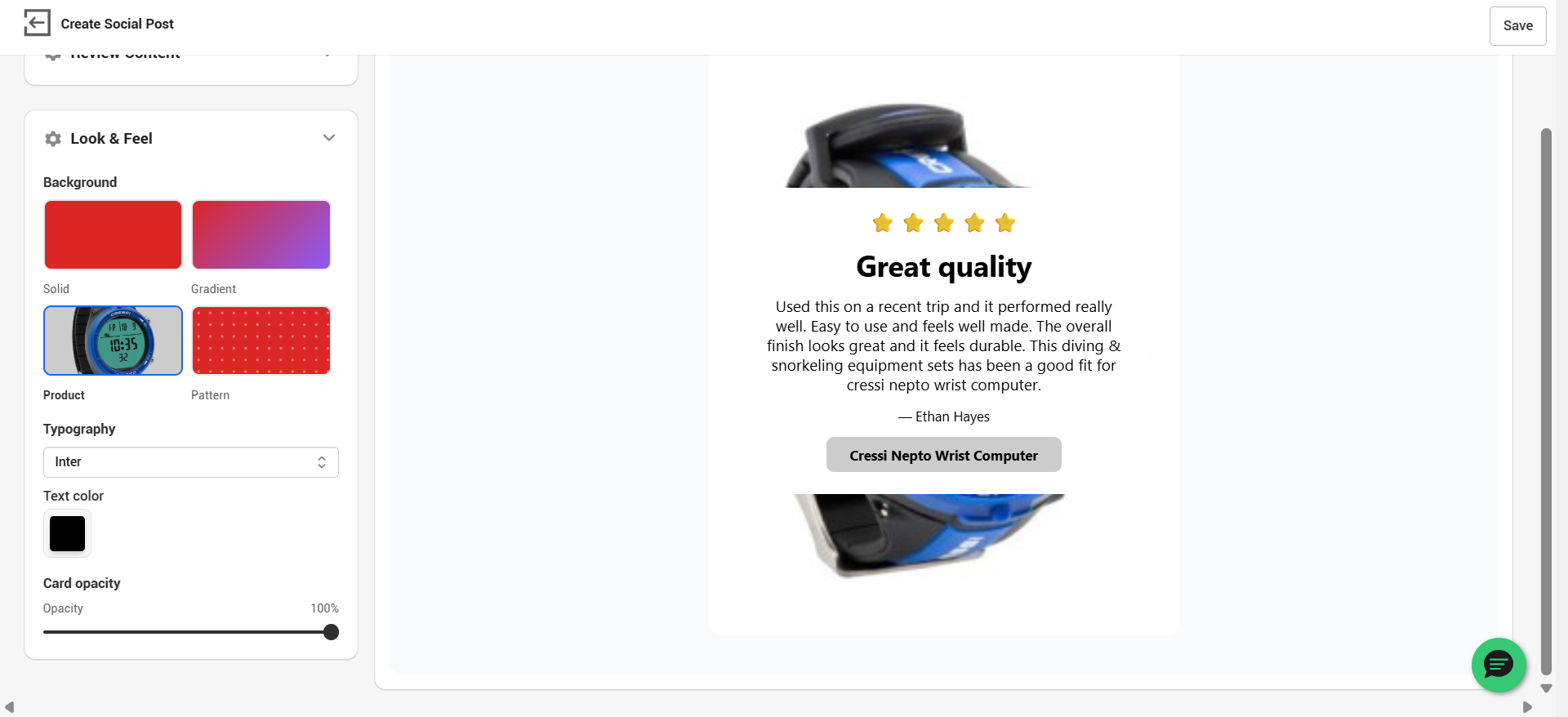 How to create Social Media posts from TargetBay Reviews