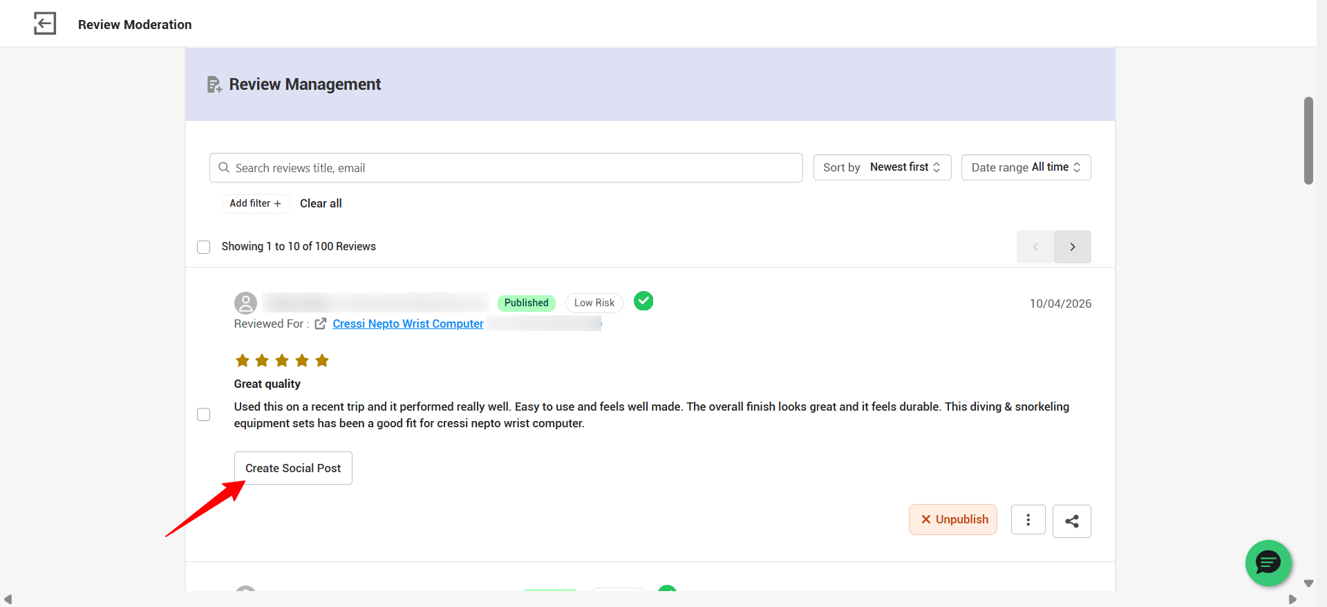 How to create Social Media posts from TargetBay Reviews